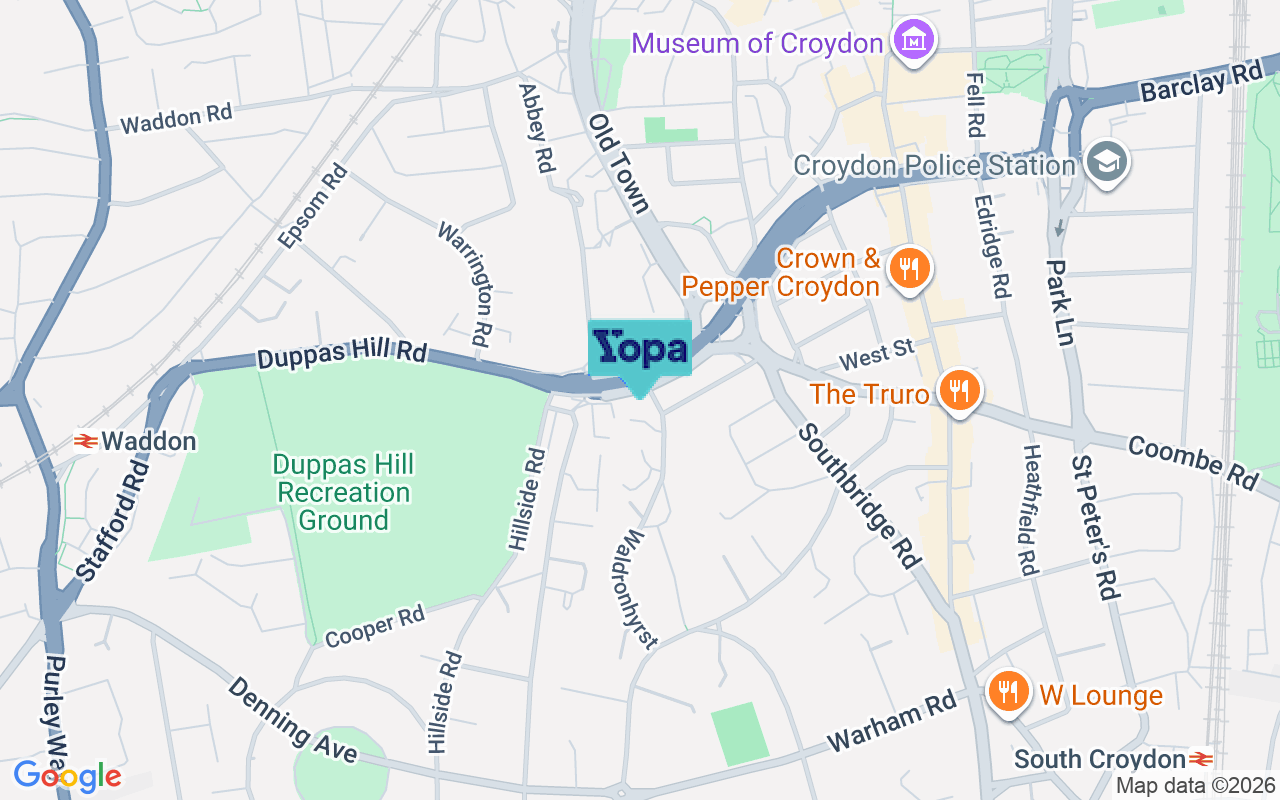 Map showing the location of CR0 4GF