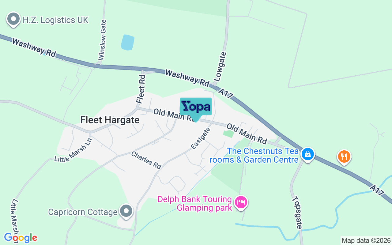 Map showing the location of PE12 8LJ