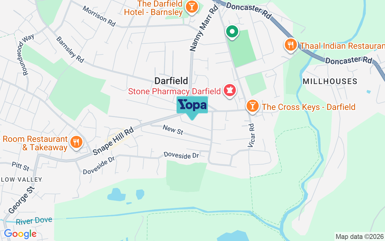 Map showing the location of S73 9LH