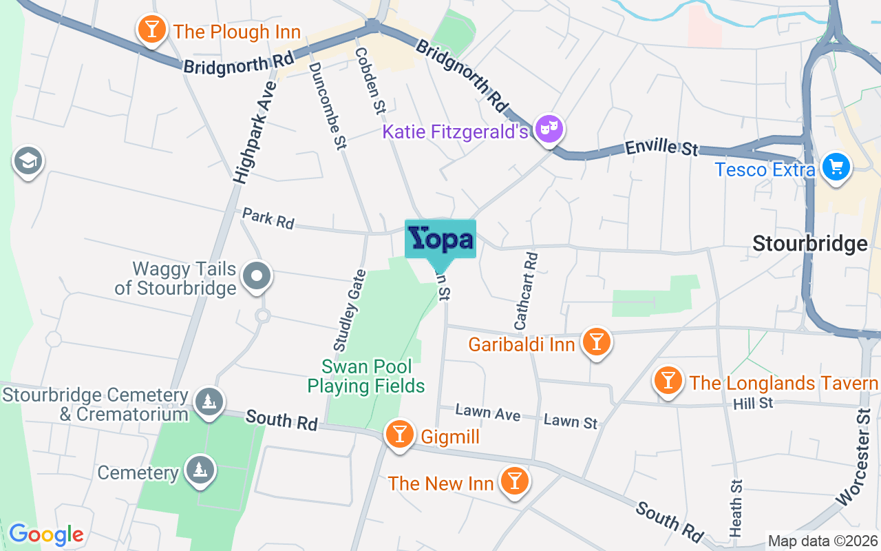 Map showing the location of DY8 3UU