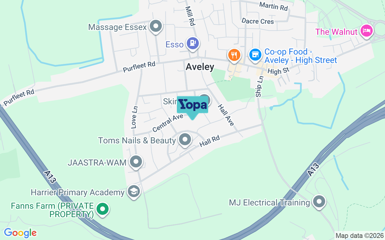 Map showing the location of RM15 4JJ