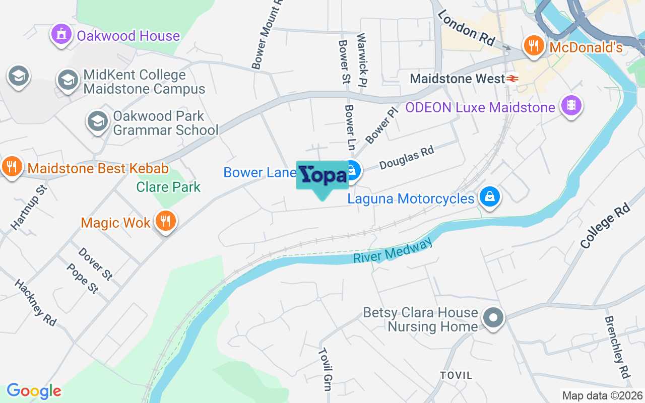 Map showing the location of ME16 8DP