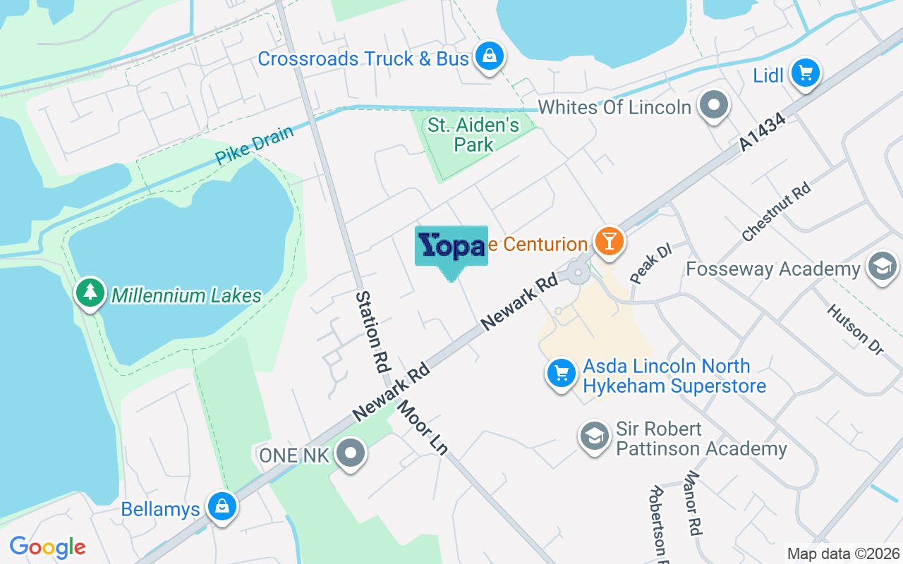 Map showing the location of LN6 8QF