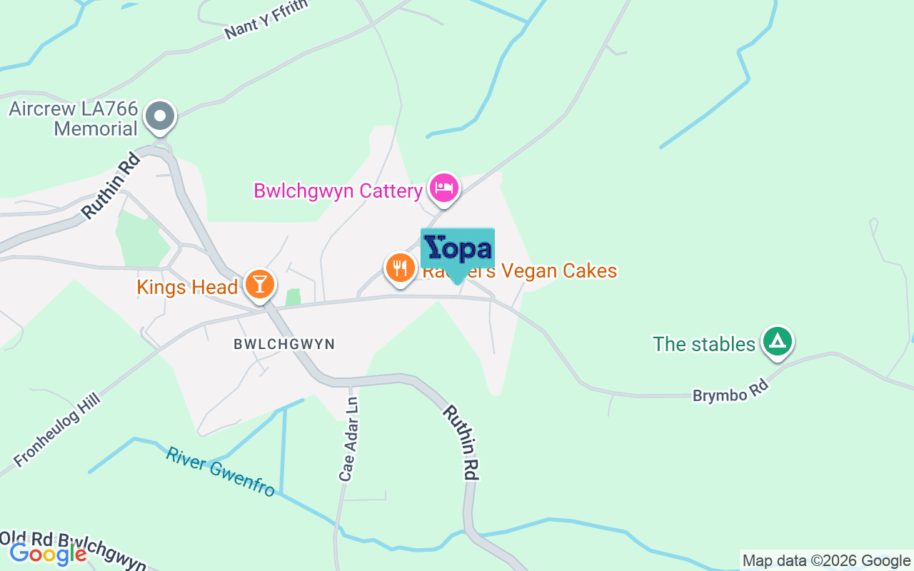 Map showing the location of LL11 5UX