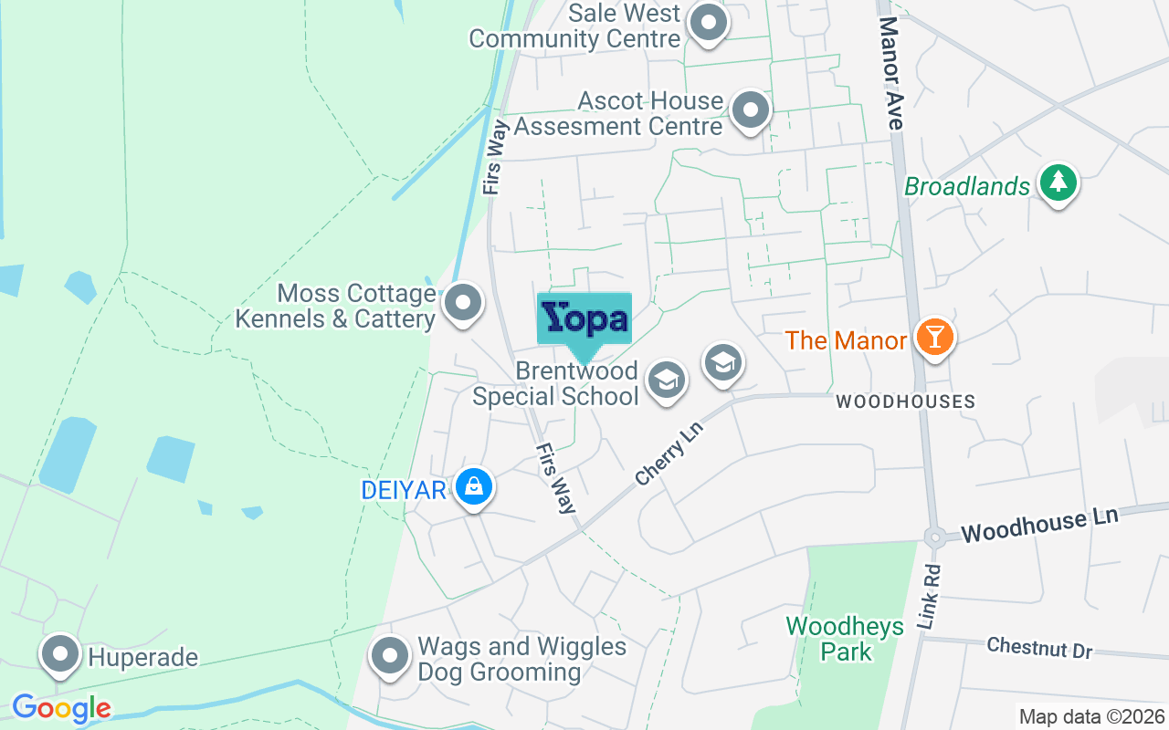 Map showing the location of M33 4QG