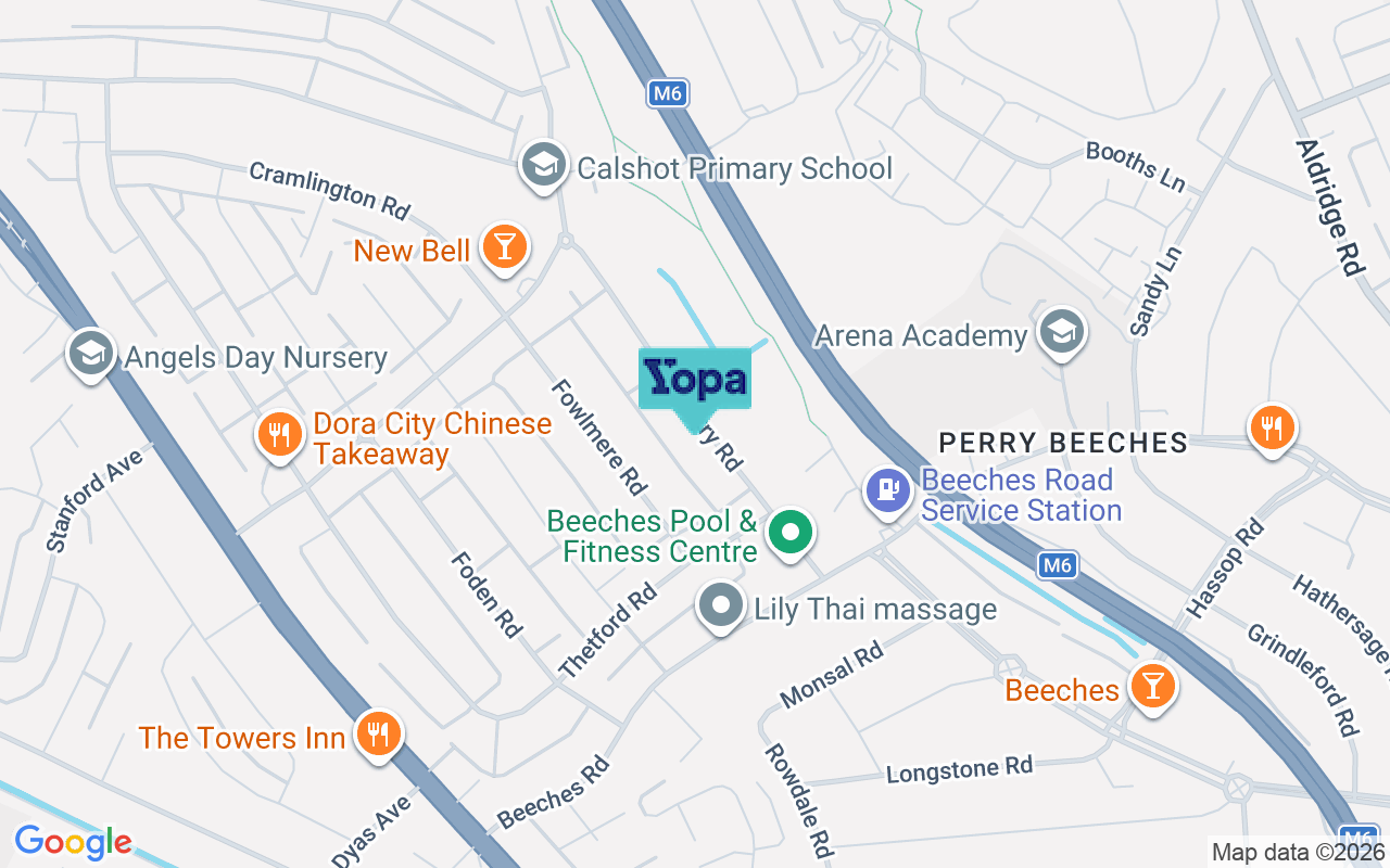 Map showing the location of B42 2HU