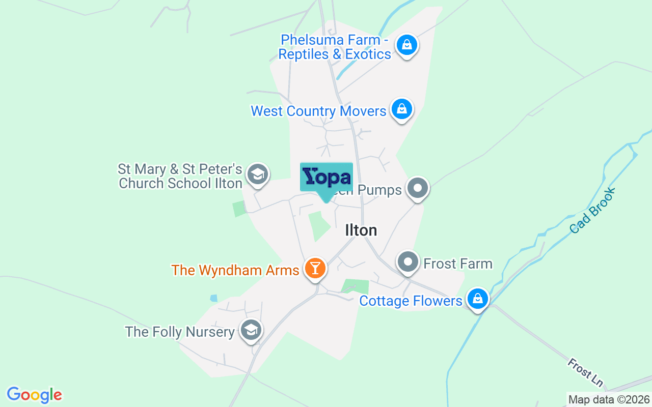 Map showing the location of TA19 9HH