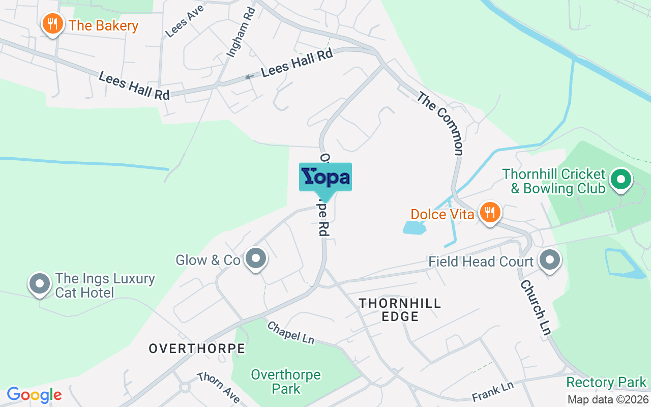 Map showing the location of WF12 0RE