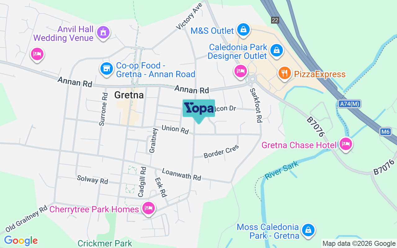 Map showing the location of DG16 5BZ