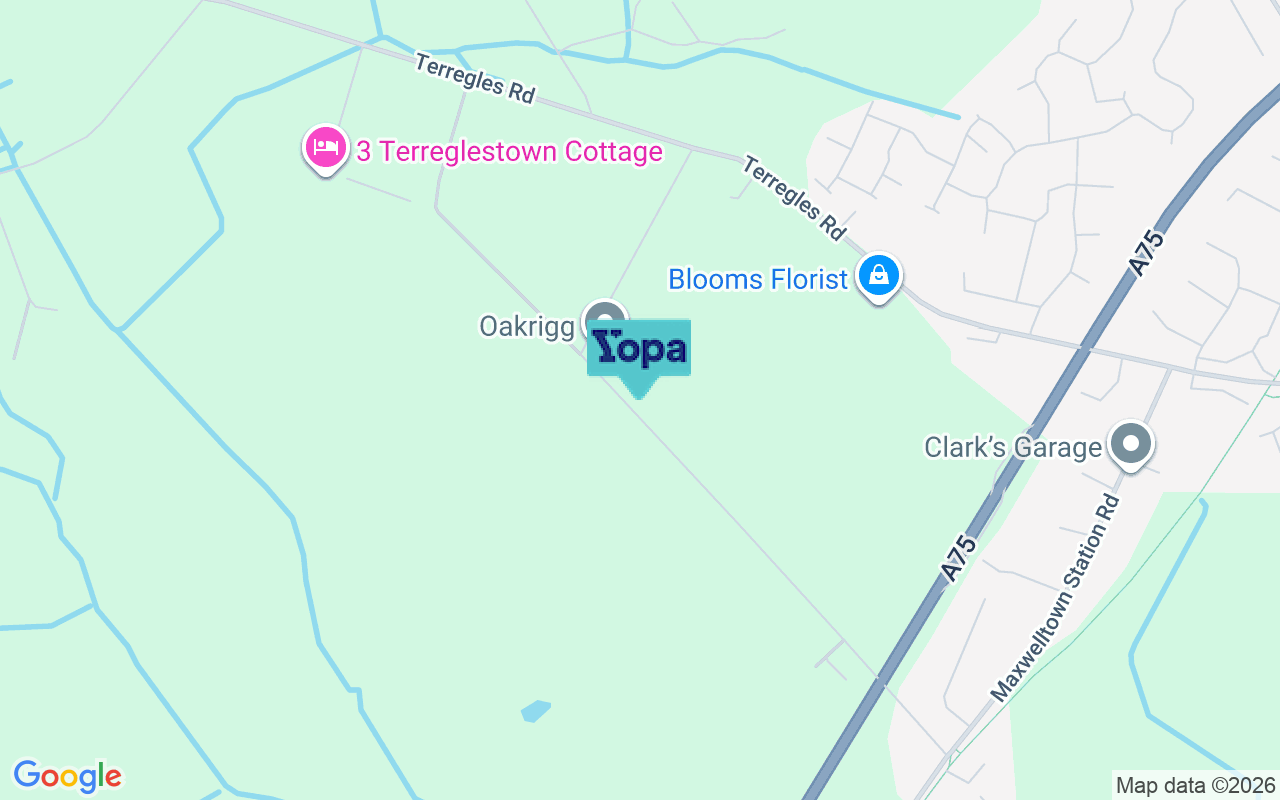Map showing the location of DG2 9RW
