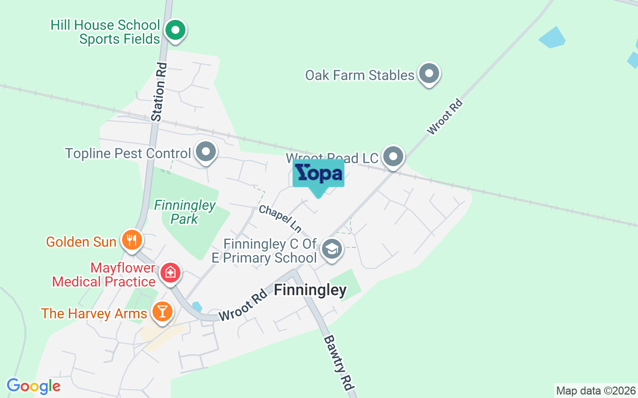 Map showing the location of DN9 3RB