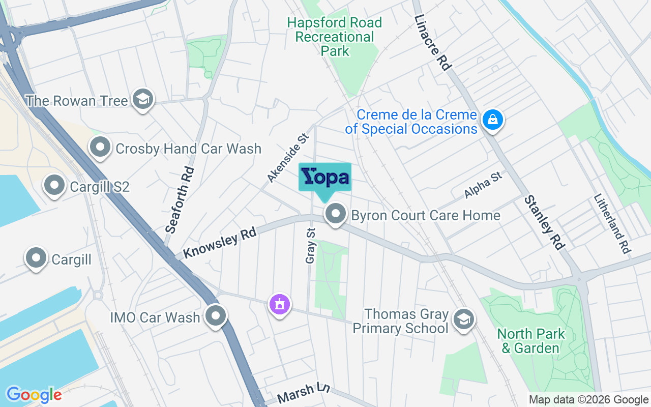 Map showing the location of L20 4UG