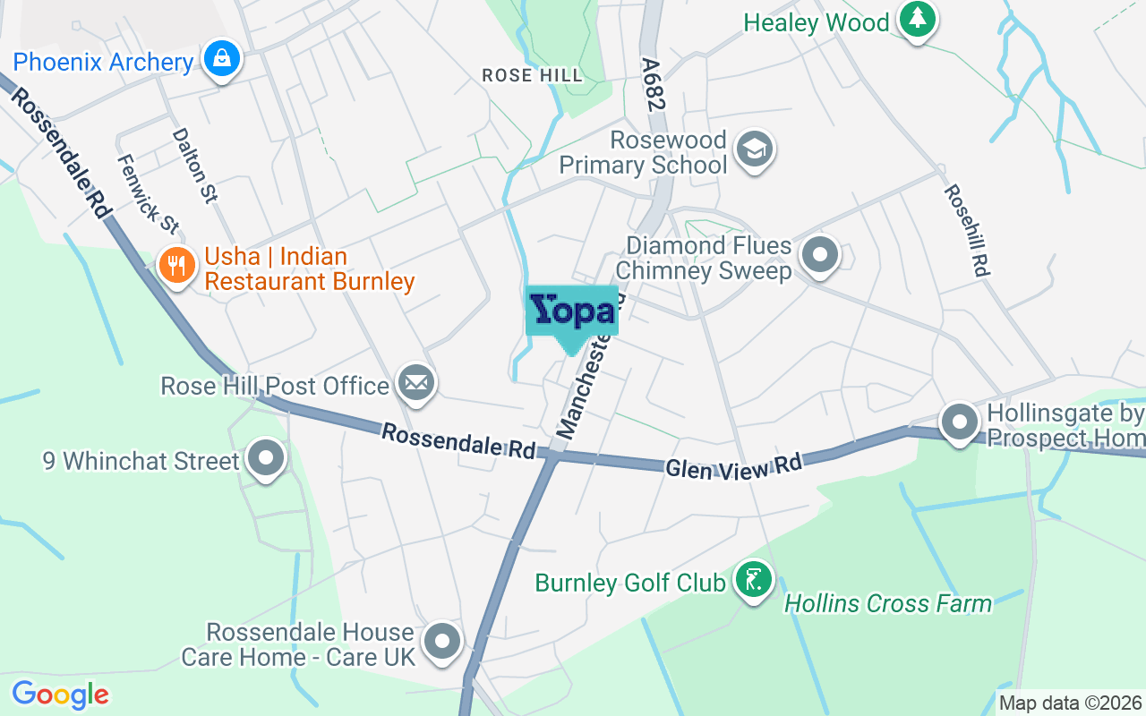 Map showing the location of BB11 4HE