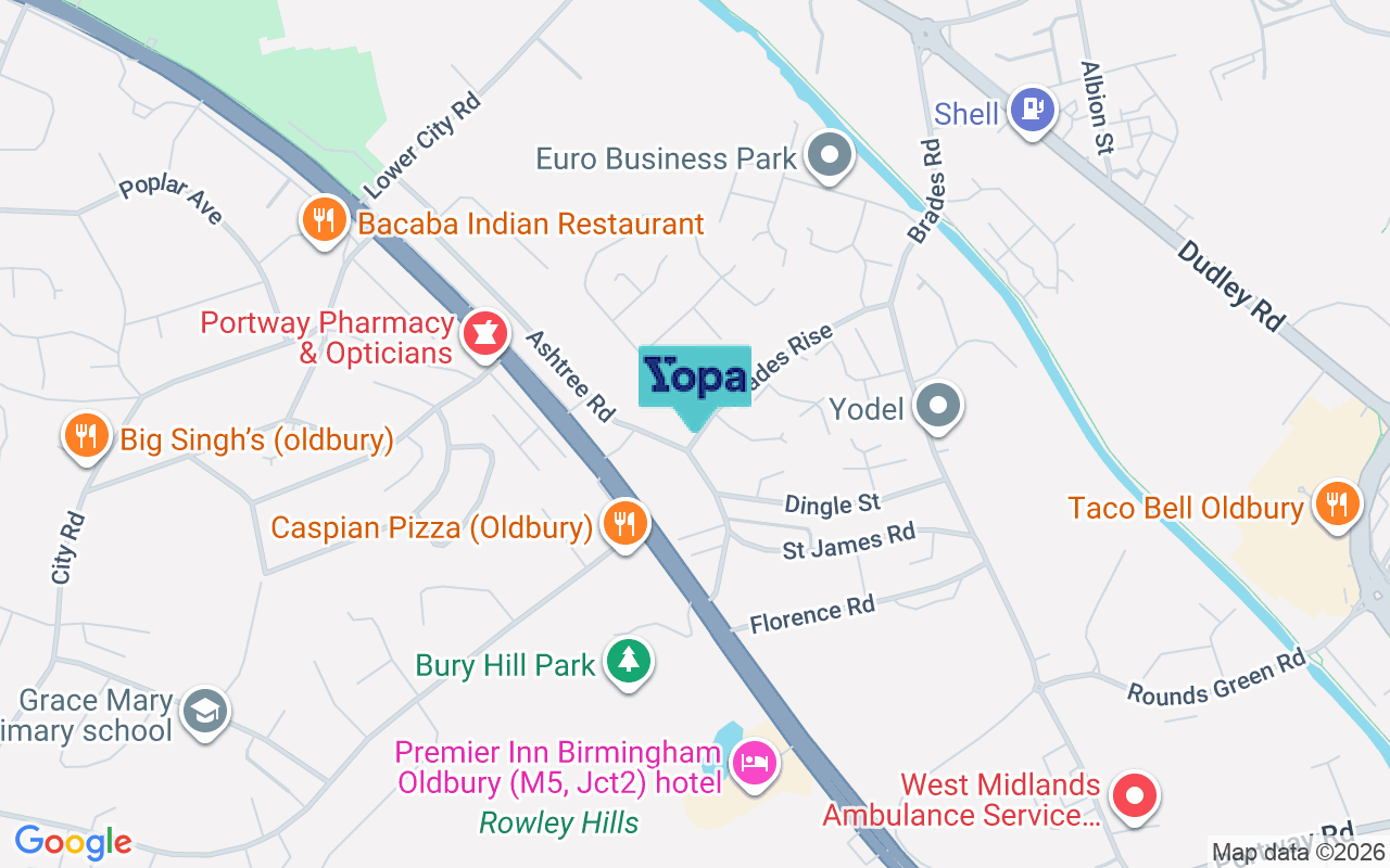 Map showing the location of B69 2HB