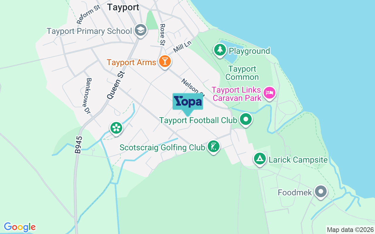 Map showing the location of DD6 9NG