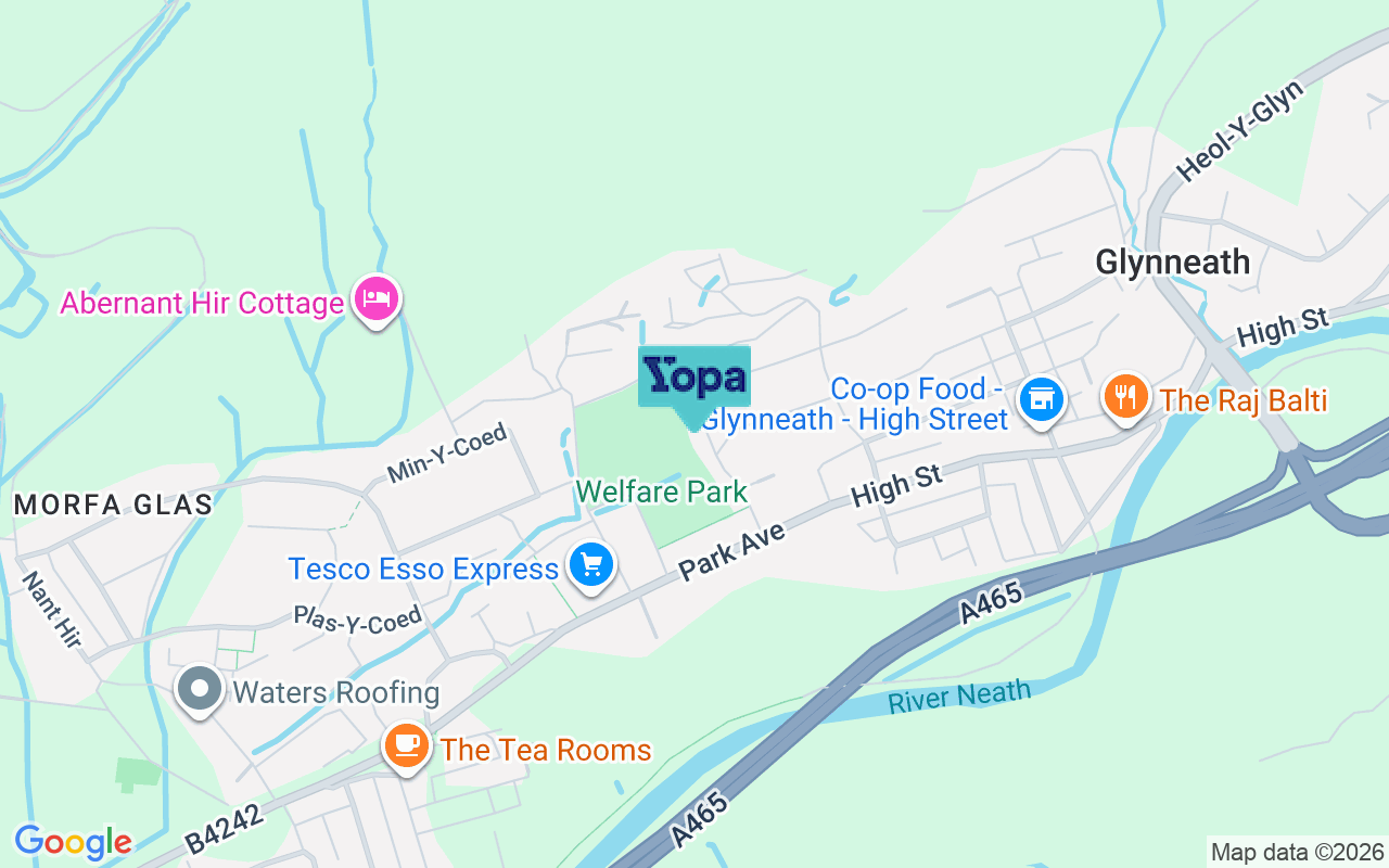 Map showing the location of SA11 5EH