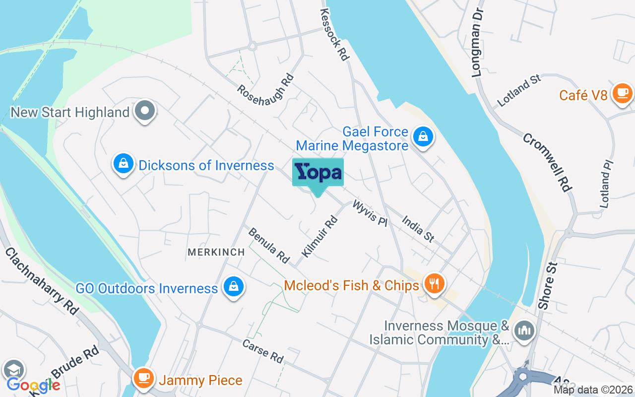 Map showing the location of IV3 8DR
