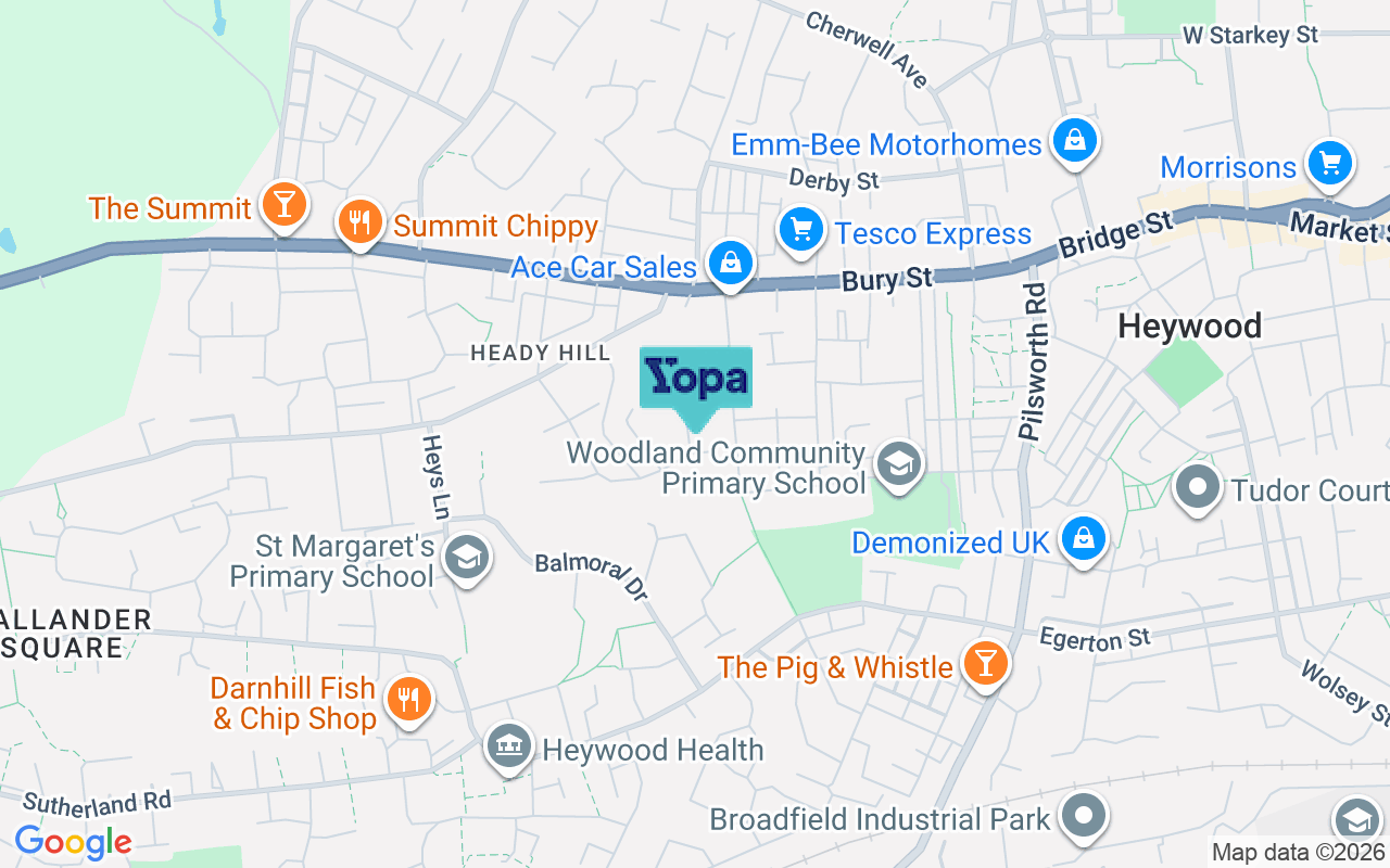 Map showing the location of OL10 3DF