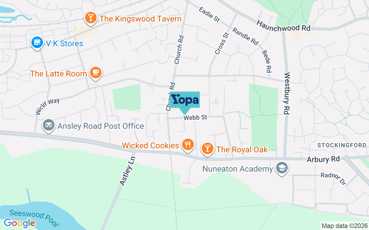 Map showing the location of CV10 8JQ
