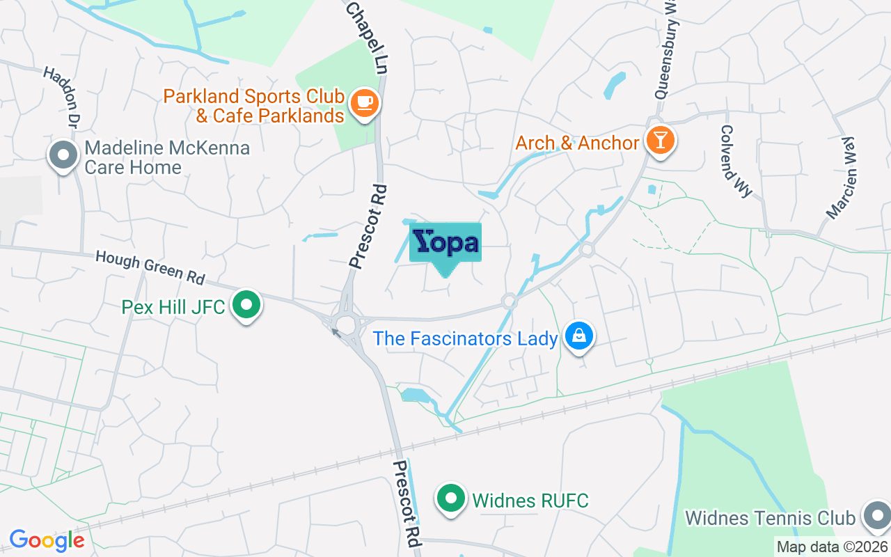 Map showing the location of WA8 9WY