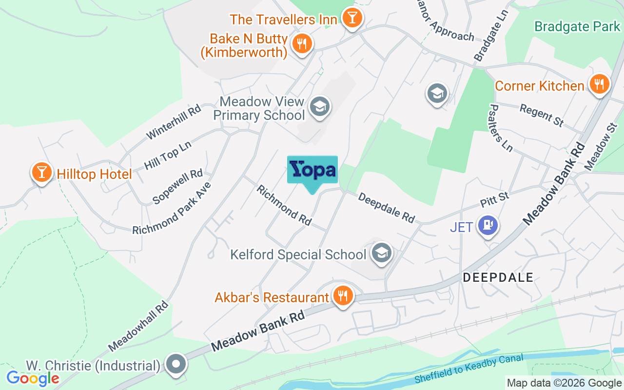 Map showing the location of S61 2LQ