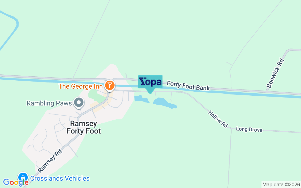 Map showing the location of PE26 2YA