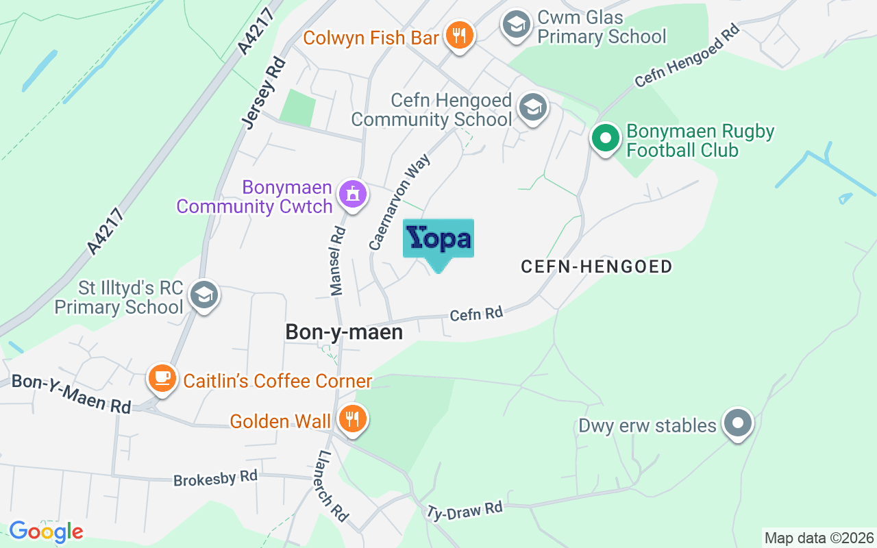 Map showing the location of SA1 7JB