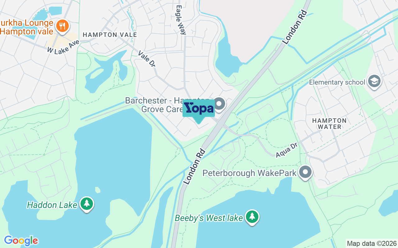 Map showing the location of PE7 8EQ