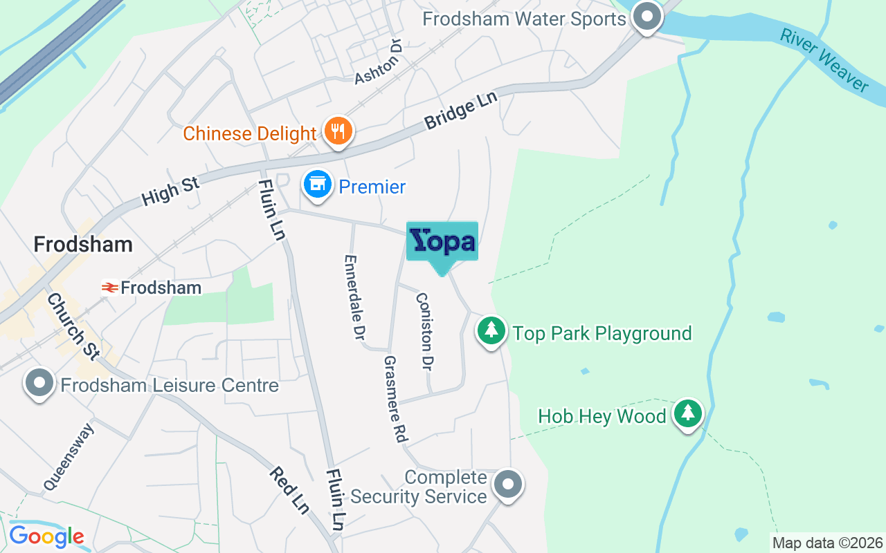 Map showing the location of WA6 7LX
