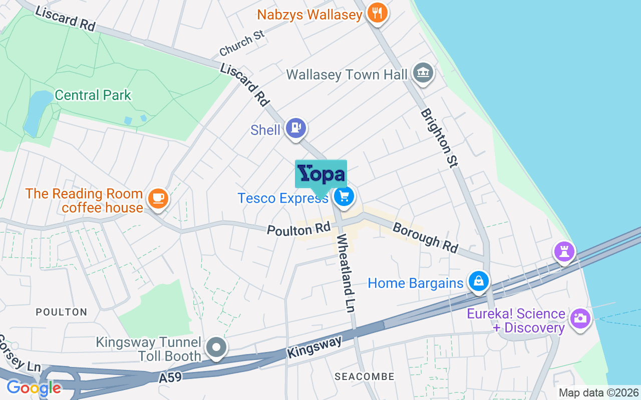 Map showing the location of CH44 9DP