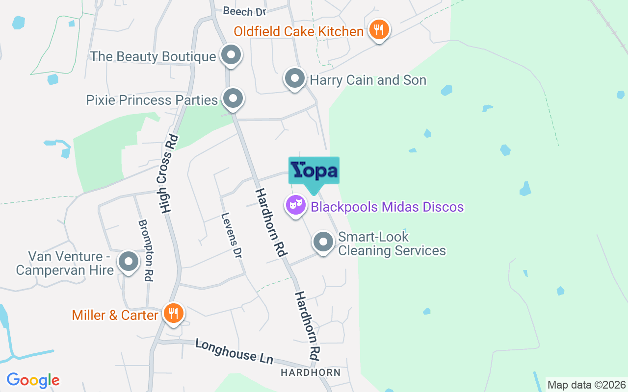 Map showing the location of FY6 8ET