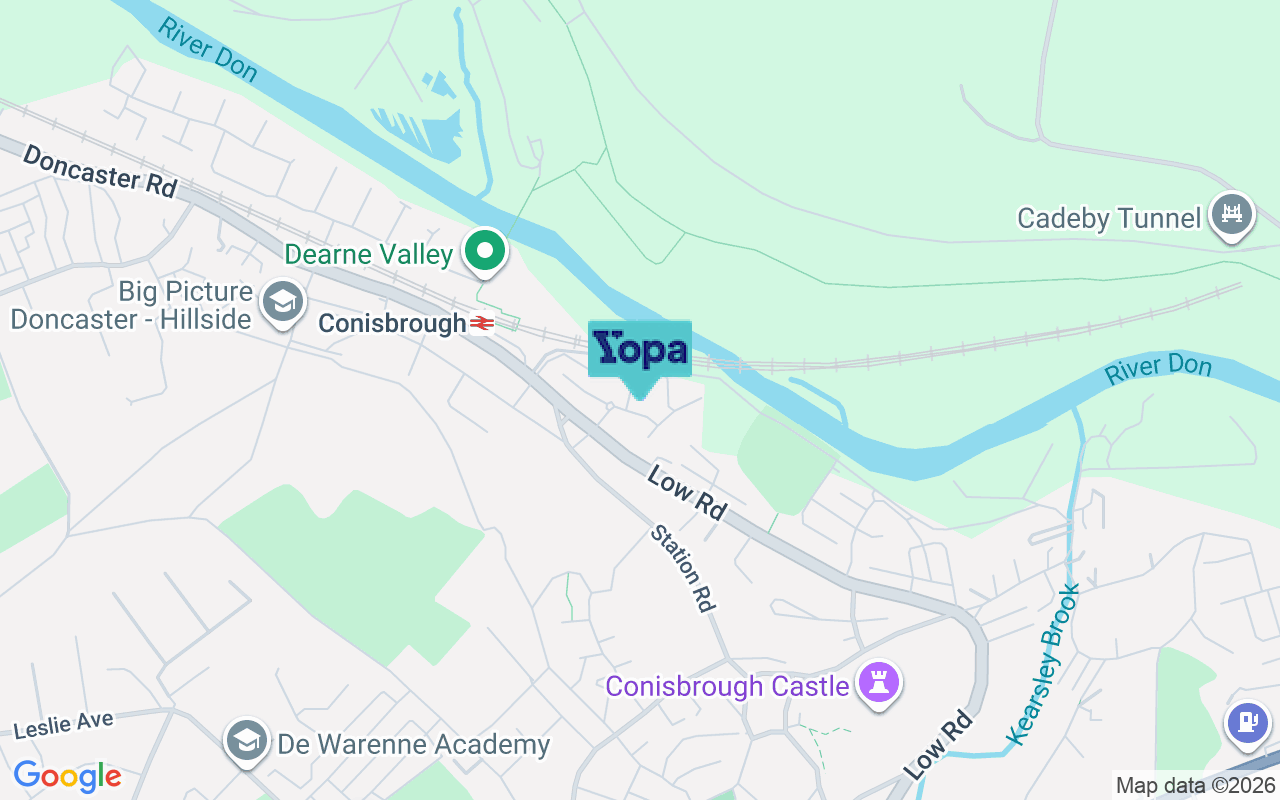 Map showing the location of DN12 3GE