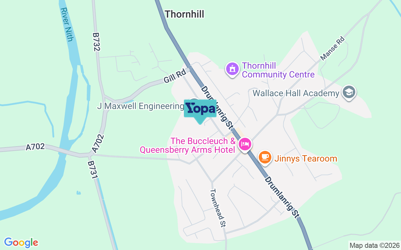 Map showing the location of DG3 4LN