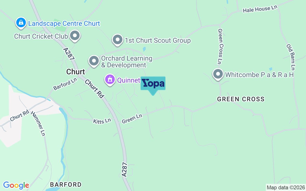 Map showing the location of GU10 2PB