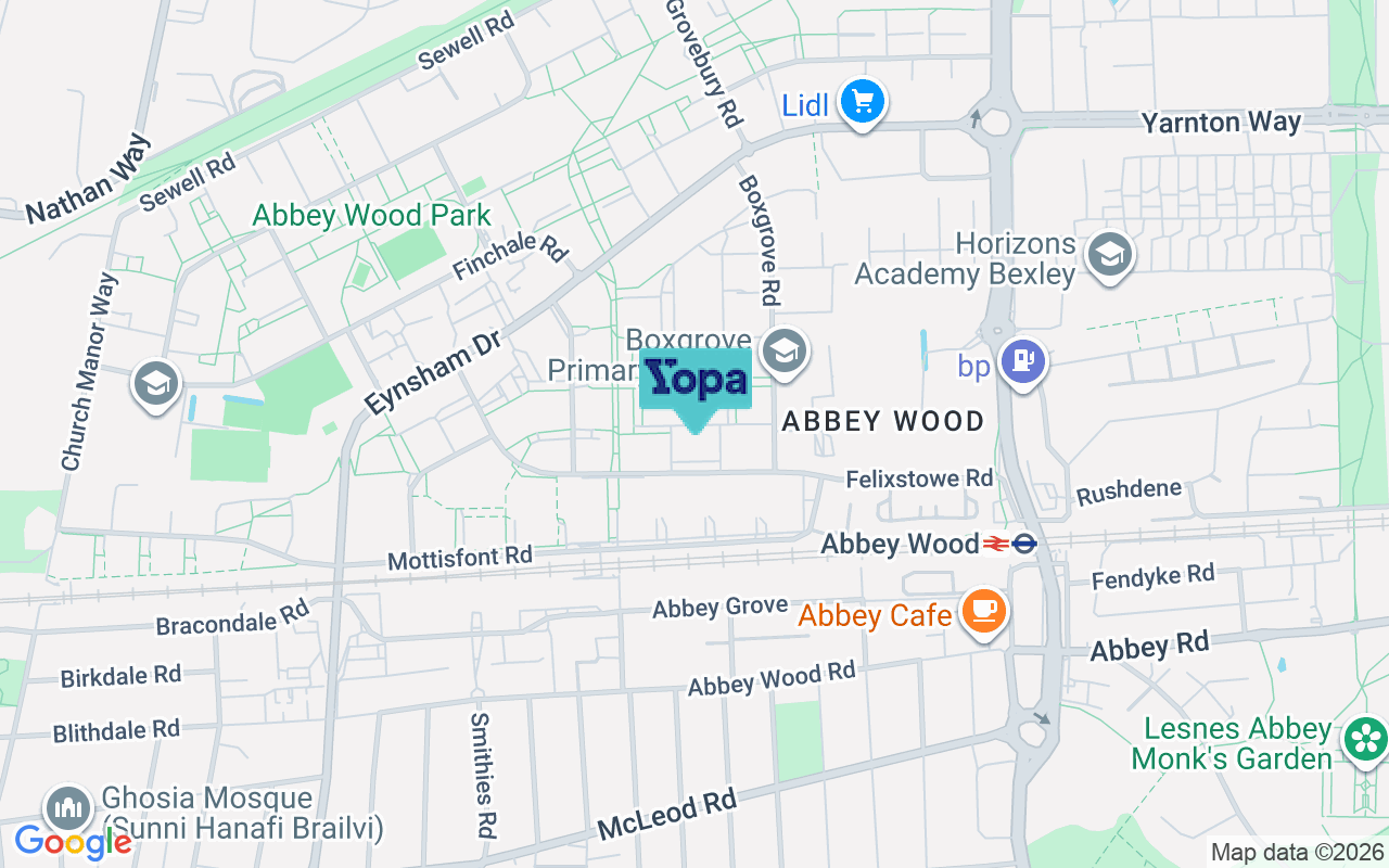 Map showing the location of SE2 9JL