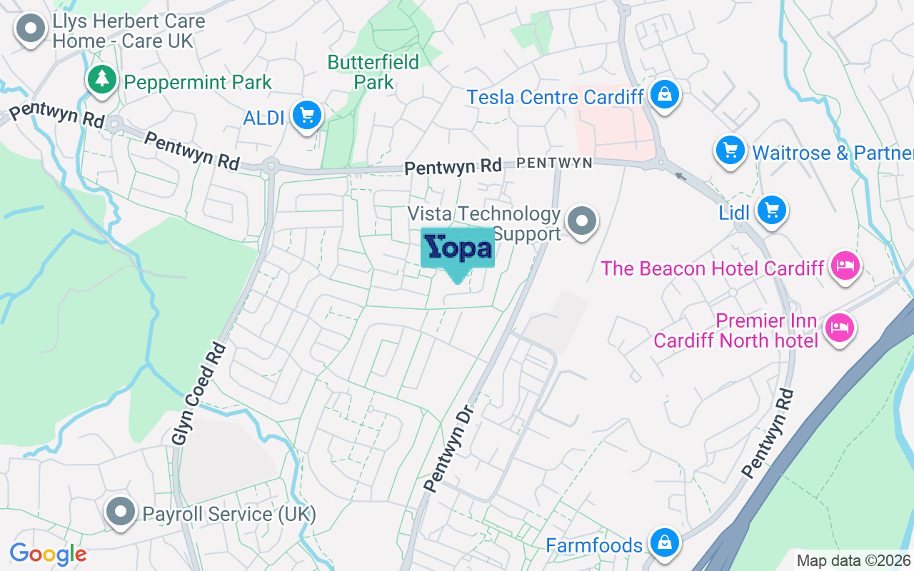 Map showing the location of CF23 7BR
