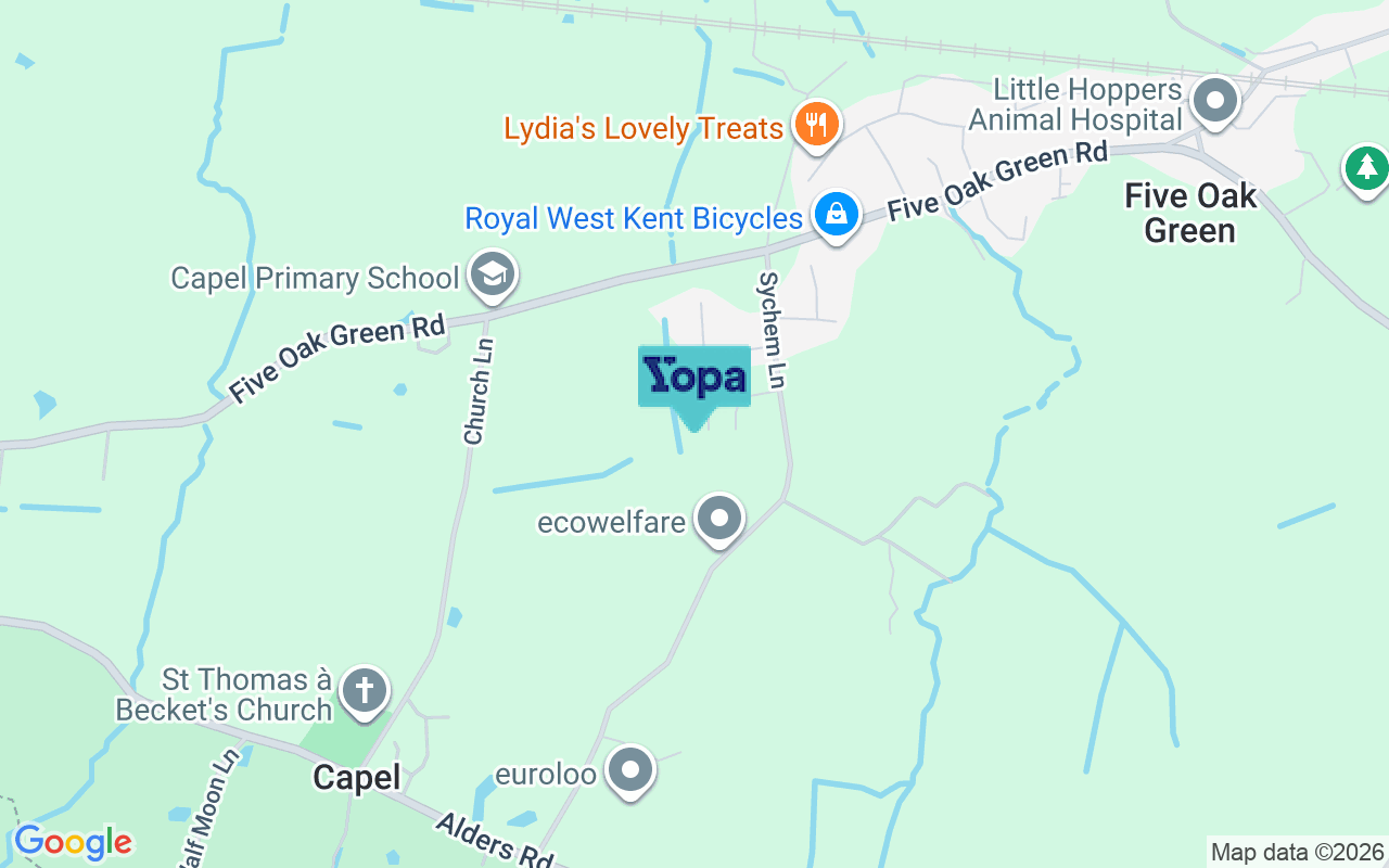 Map showing the location of TN12 6YW