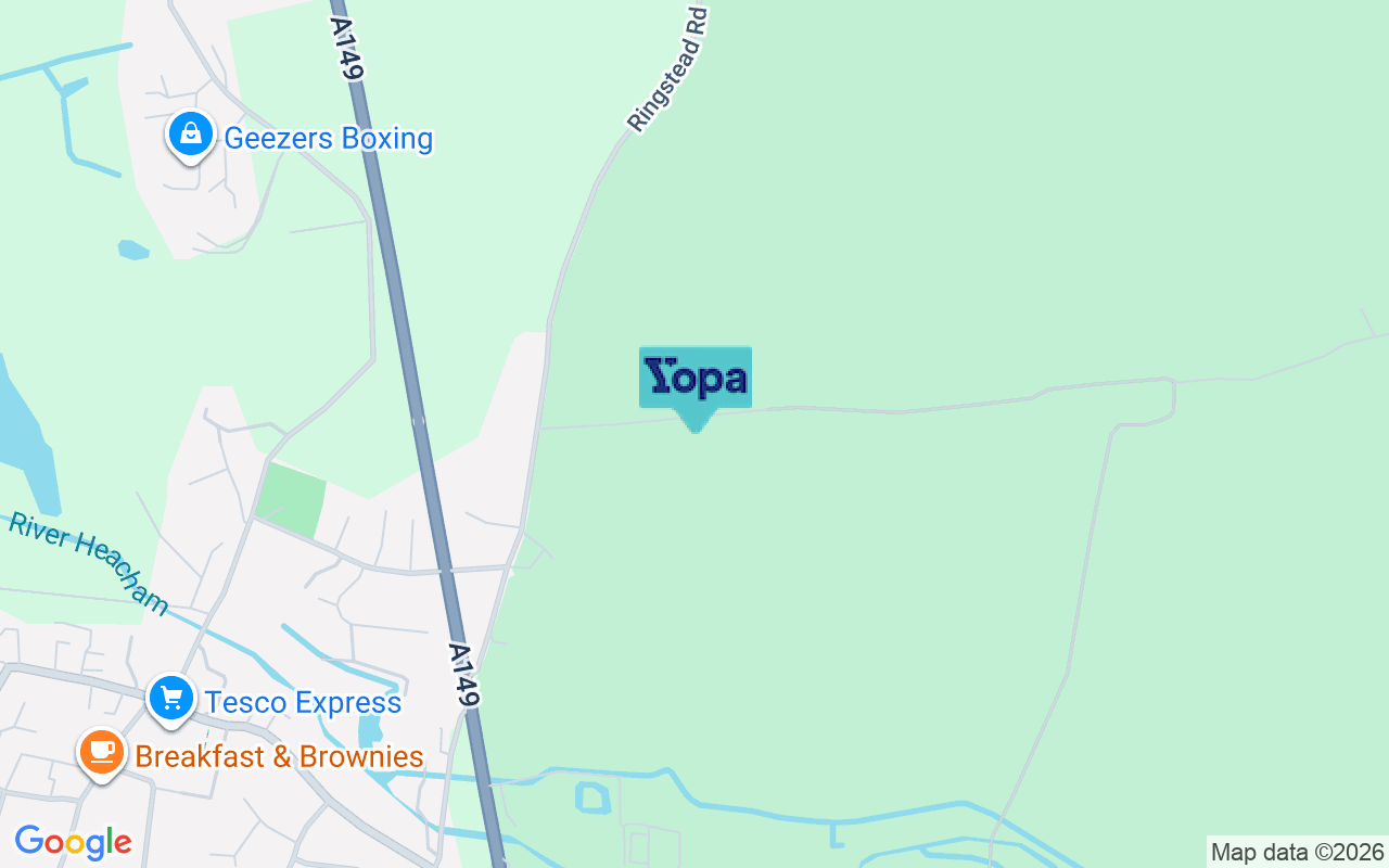 Map showing the location of PE31 7JB