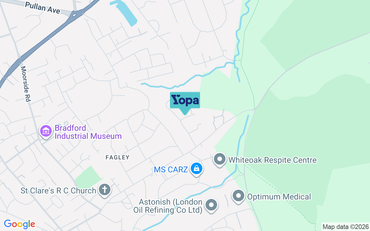 Map showing the location of BD2 3EQ