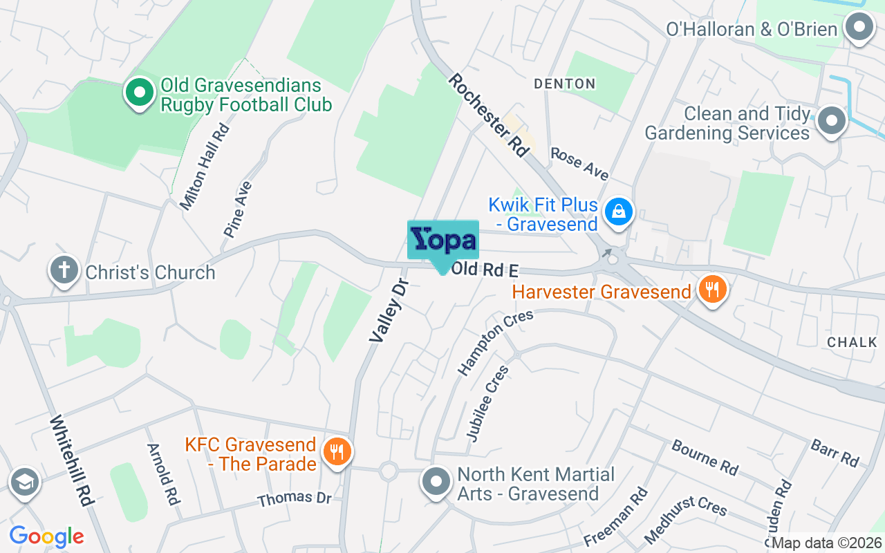 Map showing the location of DA12 1PG