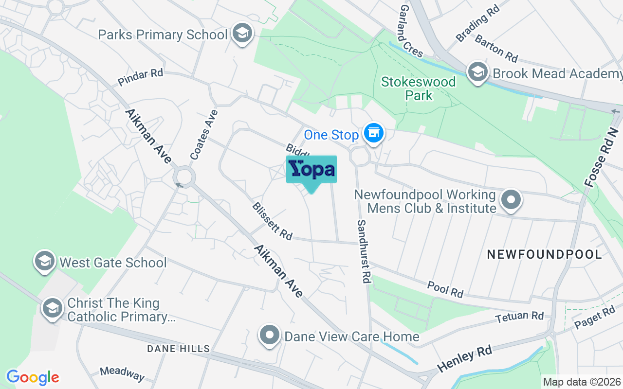 Map showing the location of LE3 9HE