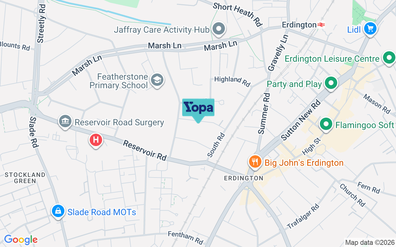 Map showing the location of B23 6ET