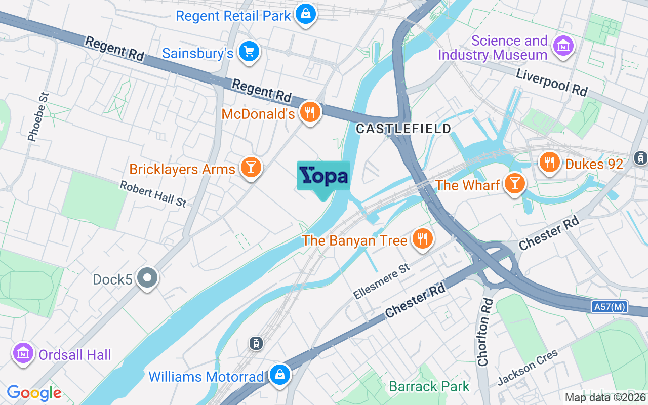 Map showing the location of M5 4JH