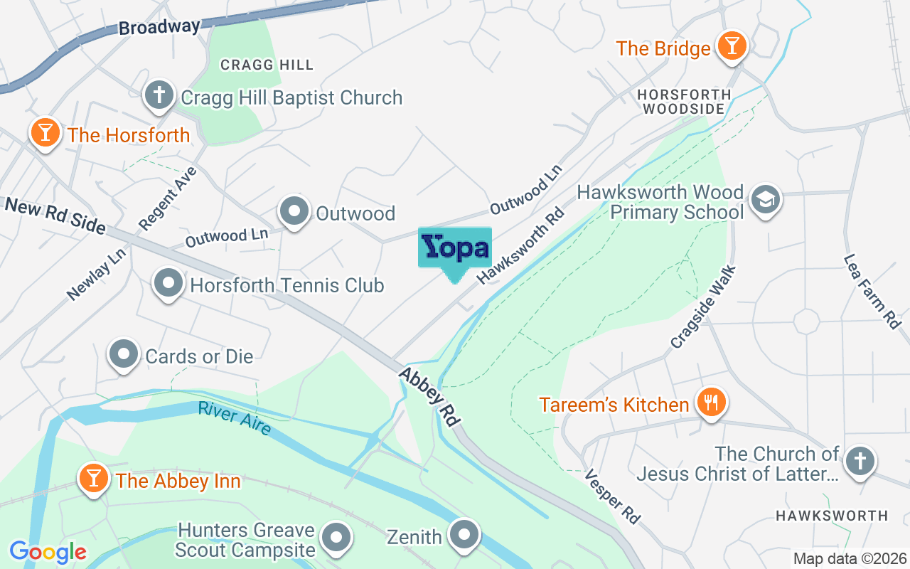 Map showing the location of LS18 4JJ