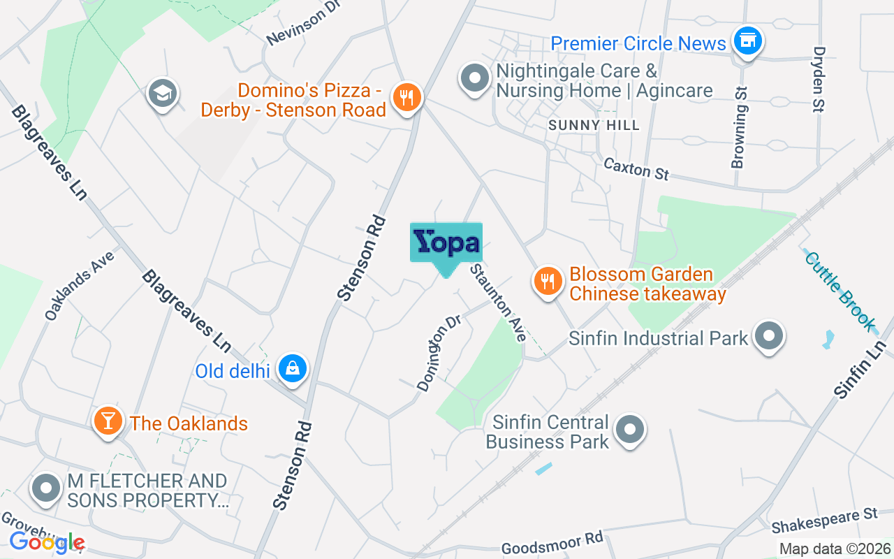 Map showing the location of DE23 1LW