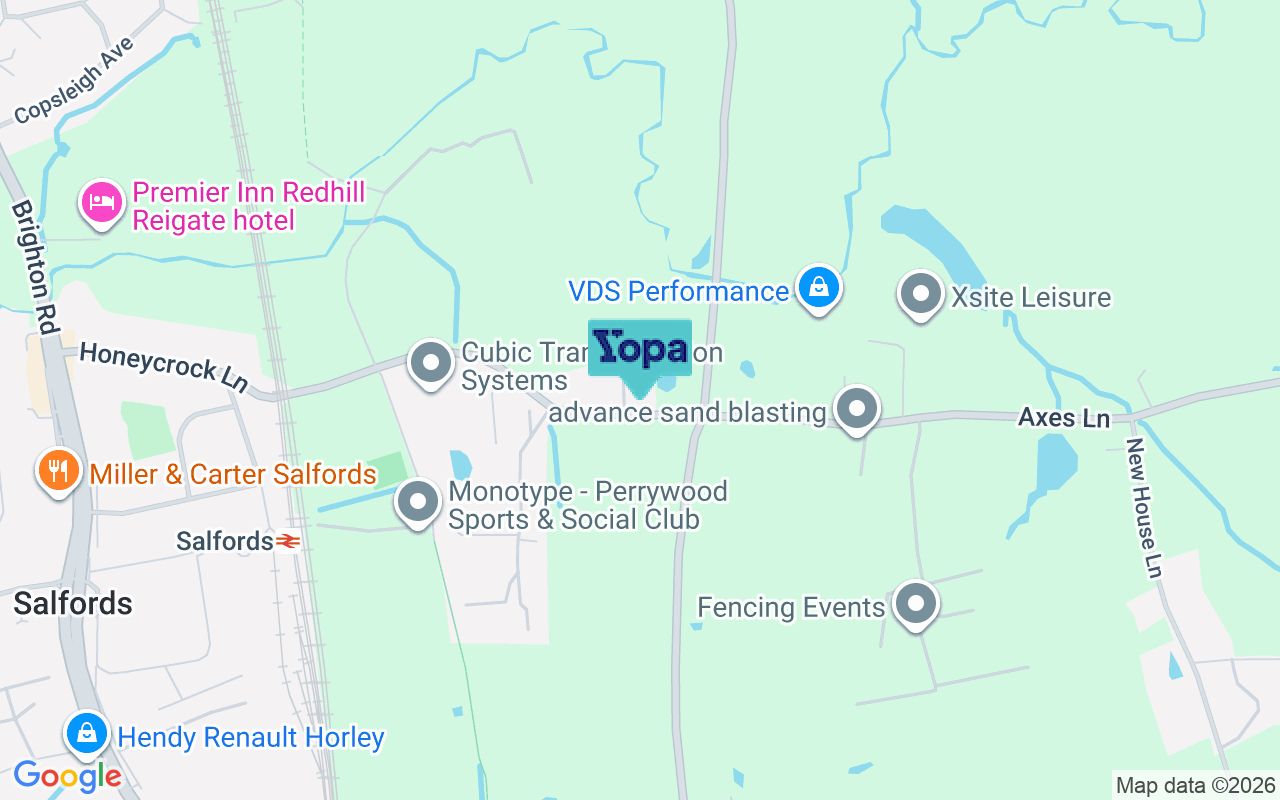 Map showing the location of RH1 5JR