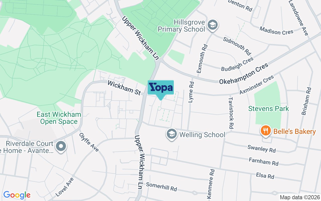Map showing the location of DA16 1RD