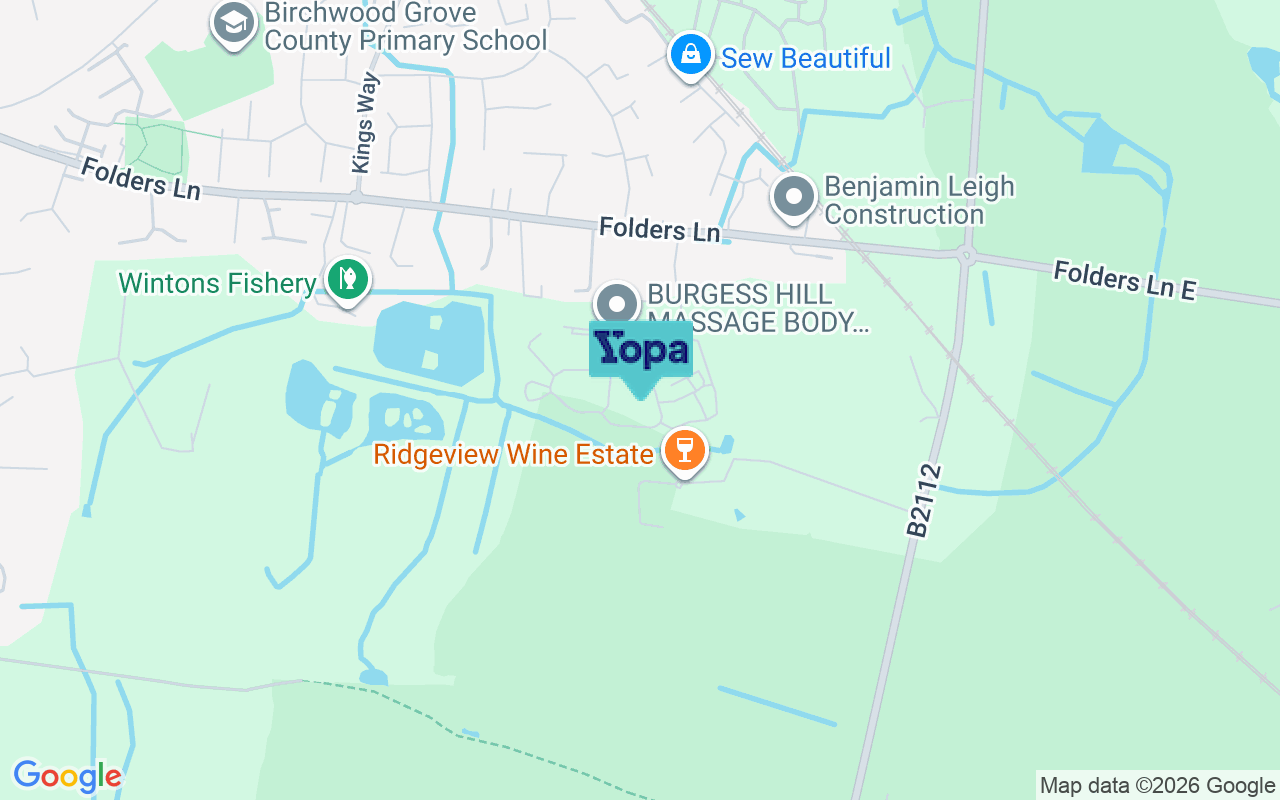 Map showing the location of RH15 0RG