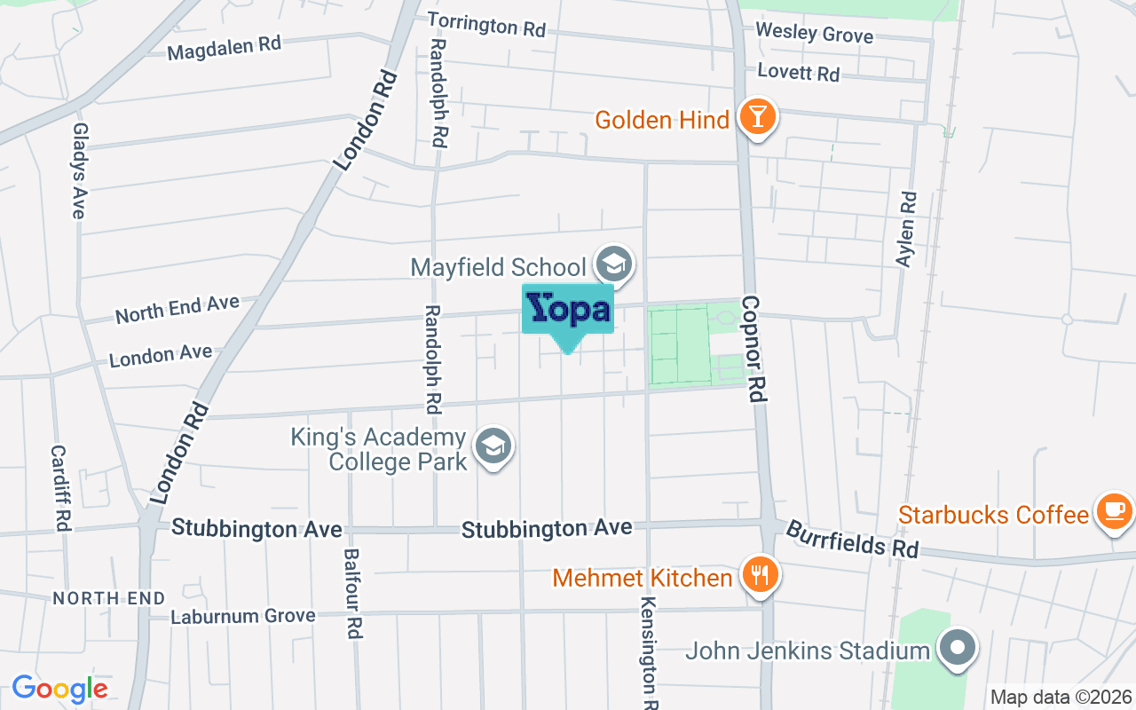 Map showing the location of PO2 0RG