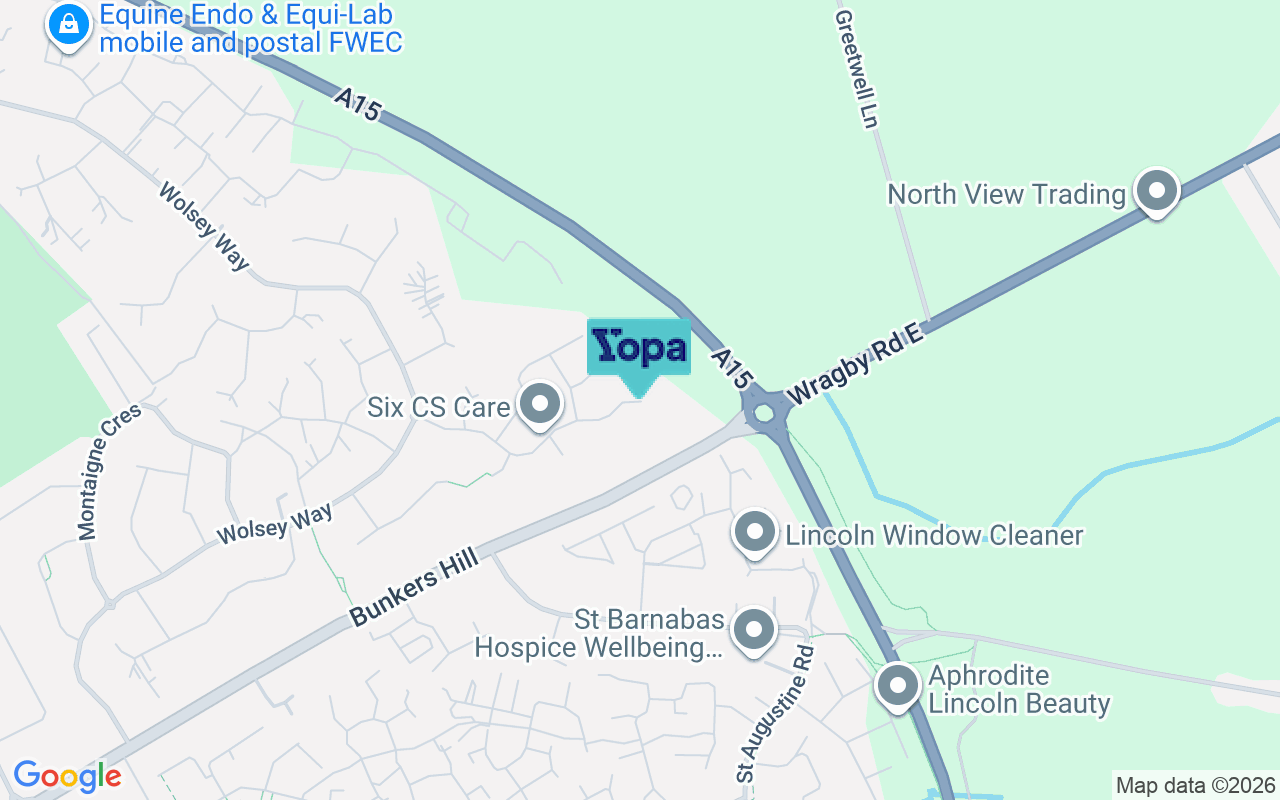 Map showing the location of LN2 4TP